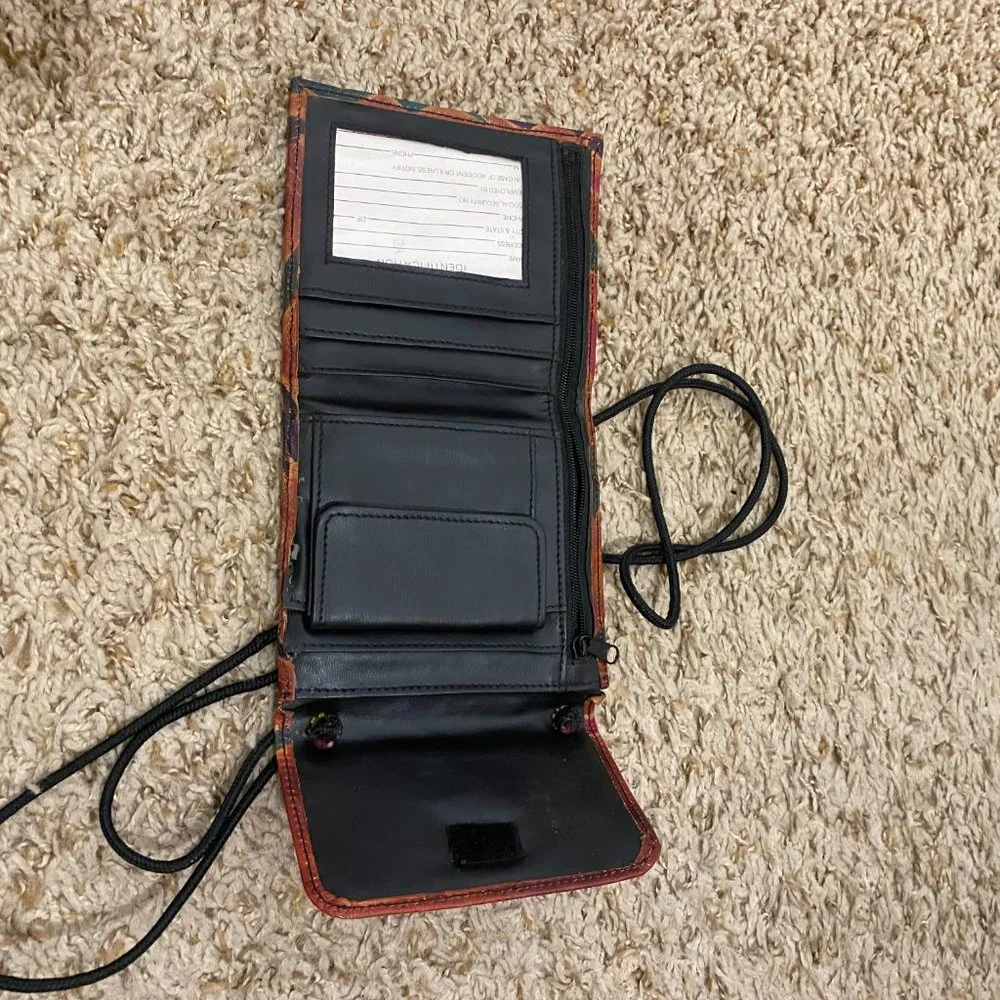 Crossbody Wallet Genuine Leather